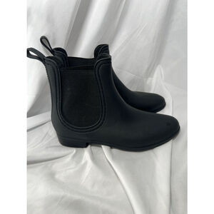 Jeffrey Campbell Play Chelsea Black Rain‎ Boots Size 7